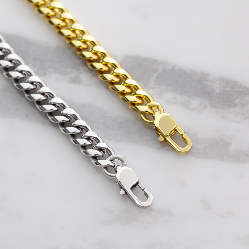 Cuban Chain Necklace Gift For Step Father - Bonus Dad