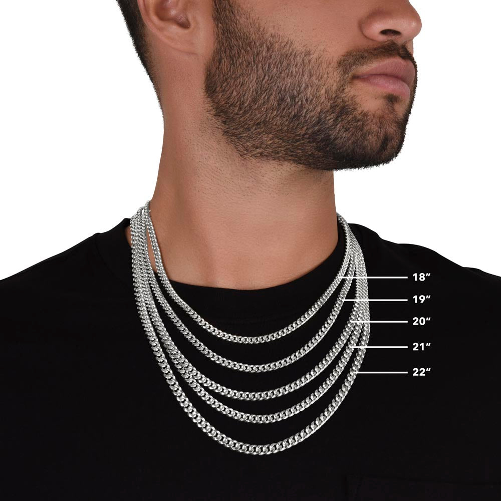 Cuban Chain Necklace Gift to Son from Mom - True and Valiant