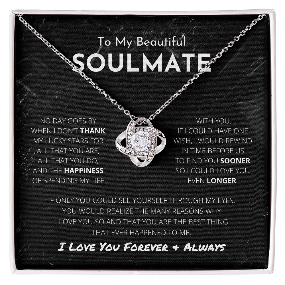 Heart Knot Necklace To Soulmate - My Best