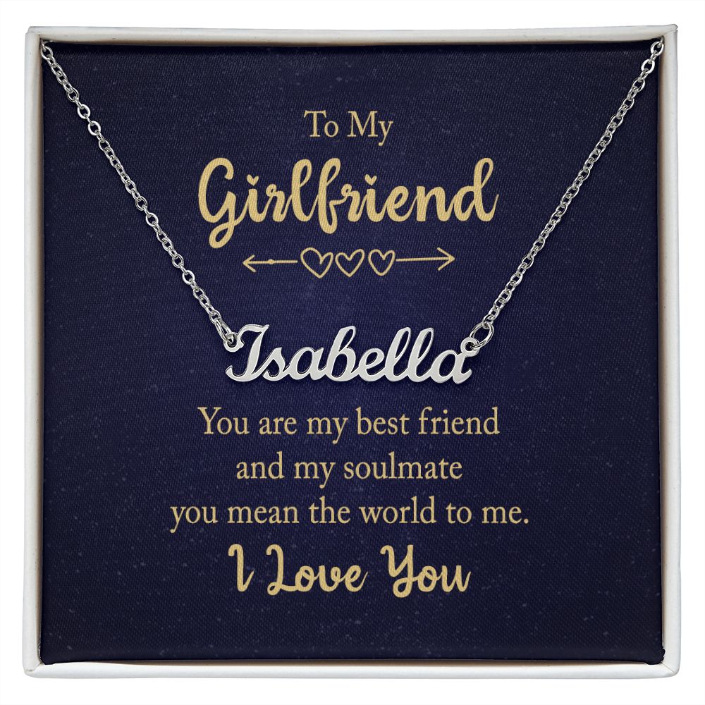 PERSONALIZE Name Necklace for Girlfriend - The World