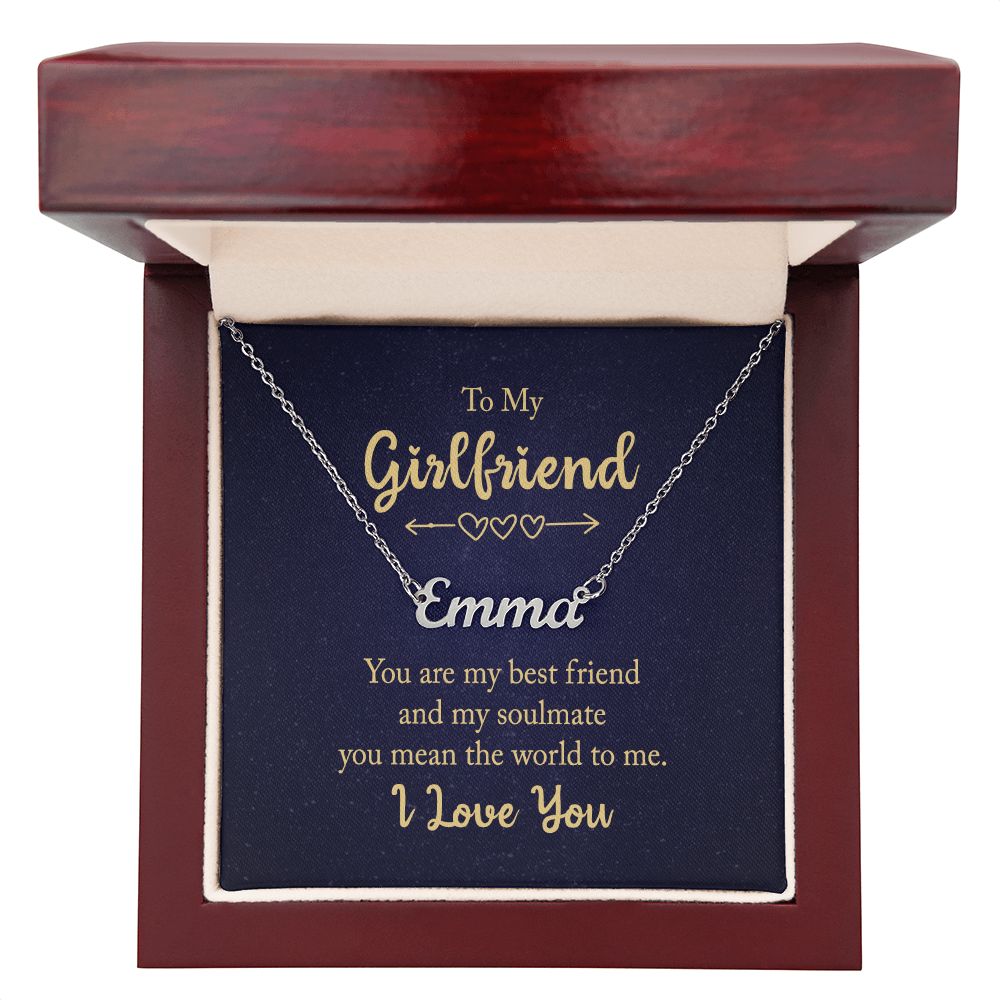 PERSONALIZE Name Necklace for Girlfriend - The World