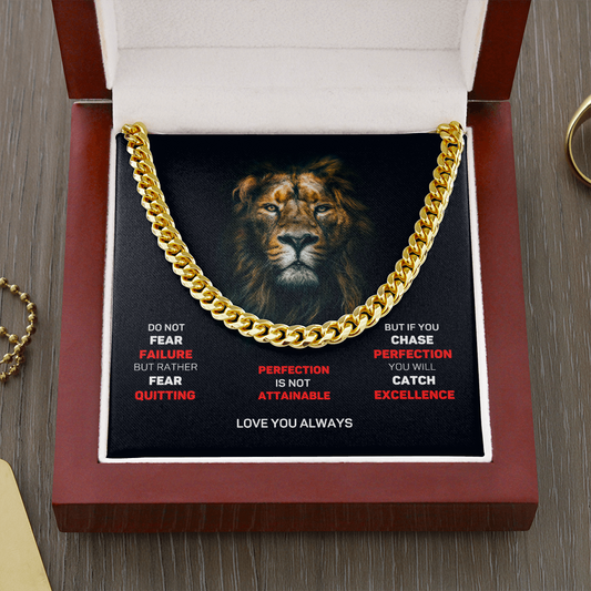 Valiant Lion Cuban Chain Necklace - My Custom Gift
